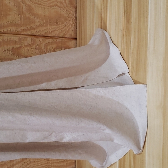 Calista NWT Beige Linen Blend Smocked Maxi Dress Size S - Picture 4 of 7